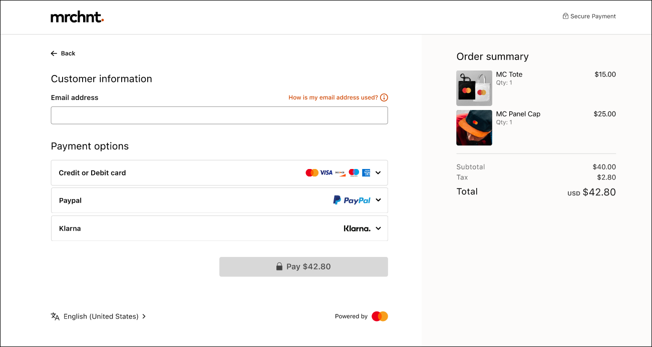 Embedded C2P Payer Details
